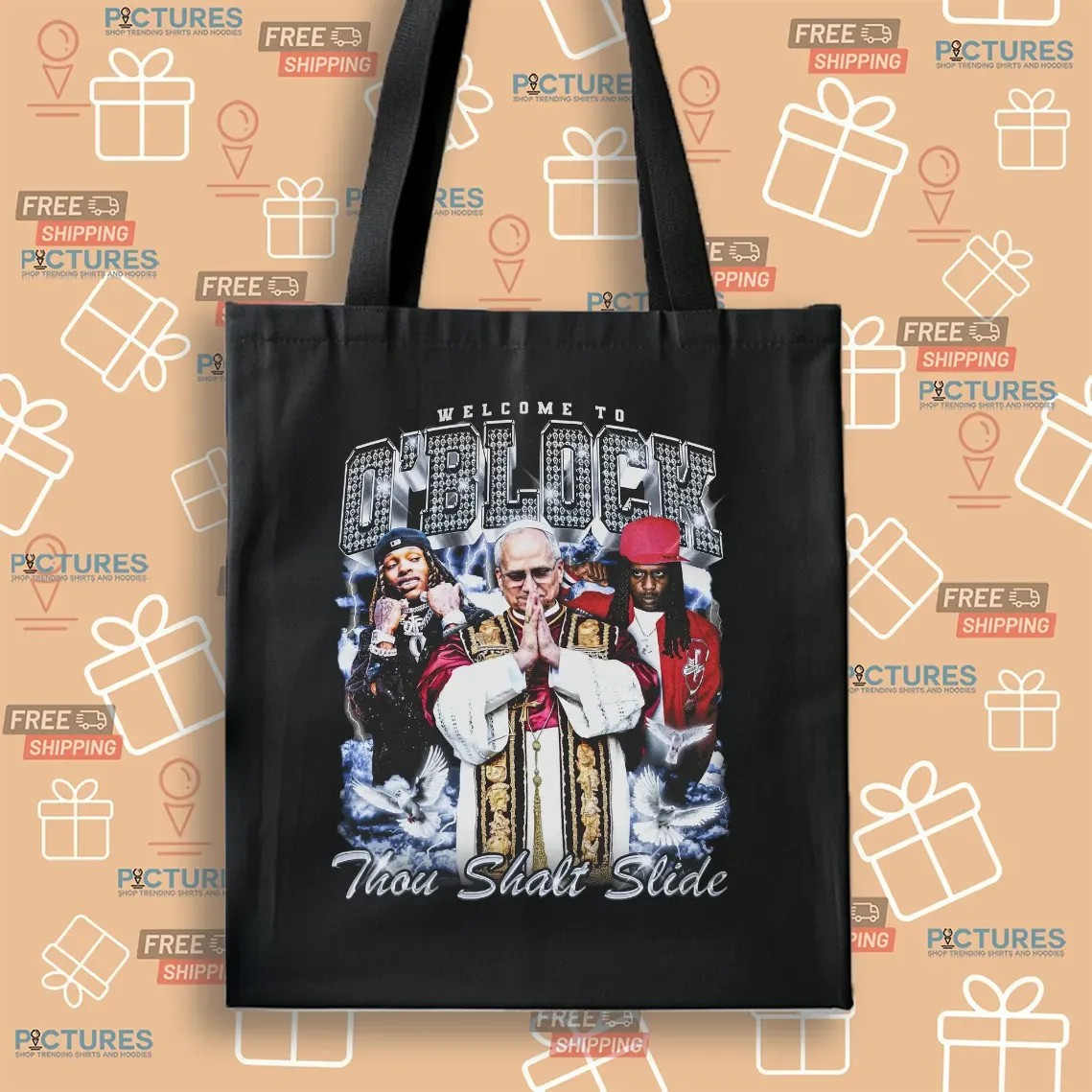 King Von Pope Leo XIV Chief Keef Welcome To O'block Thou Shalt Slide T Shirt