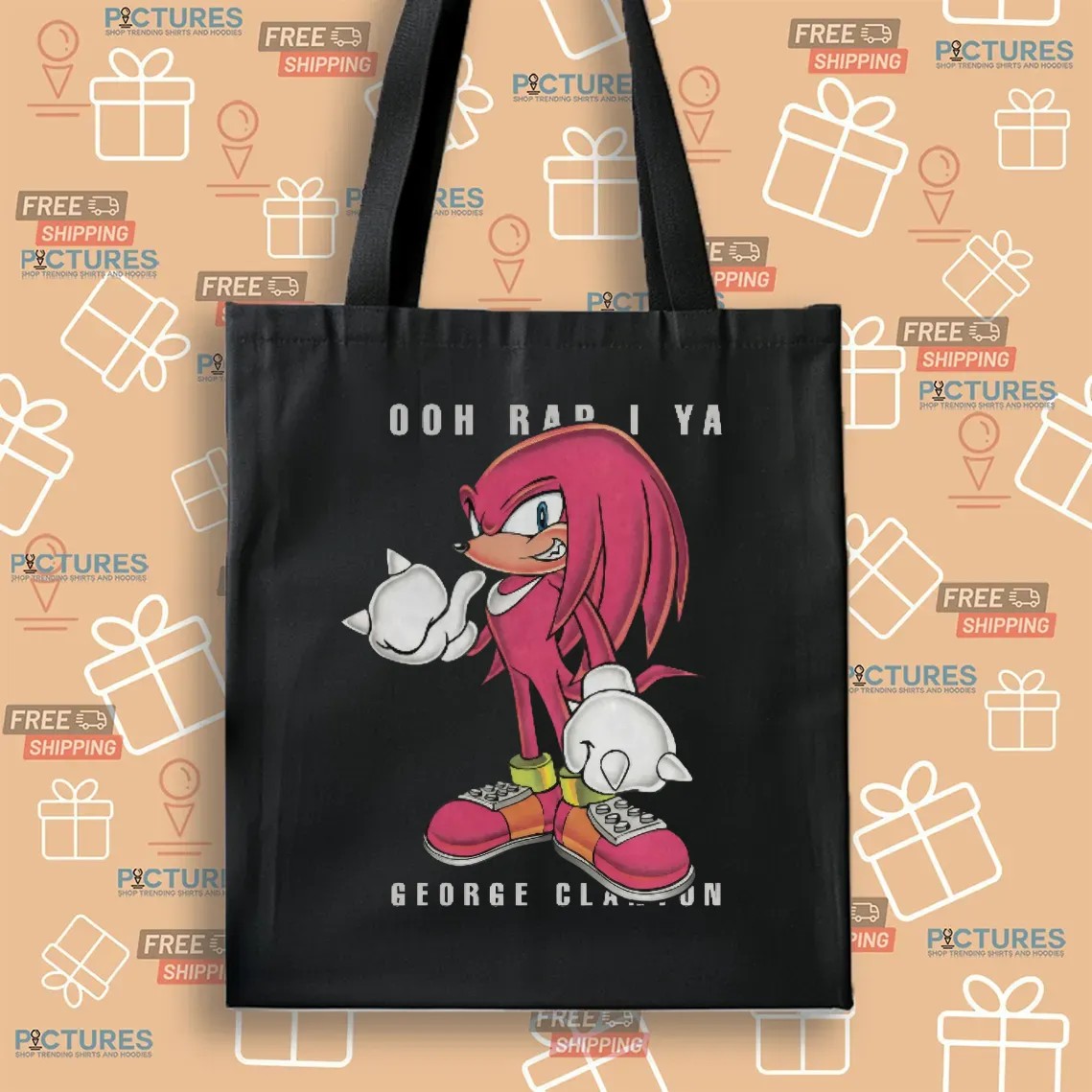 Knuckles The Echidna Ooh Rap I Ya George Clanton Red Sonic Tour T Shirt