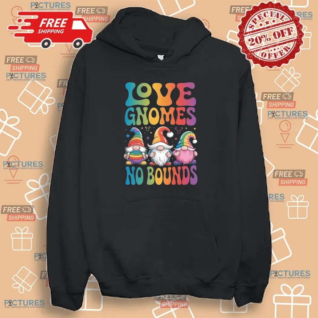 LGBT Love Gnome No Bounds Pride Month Rainbow Gnomies T Shirt