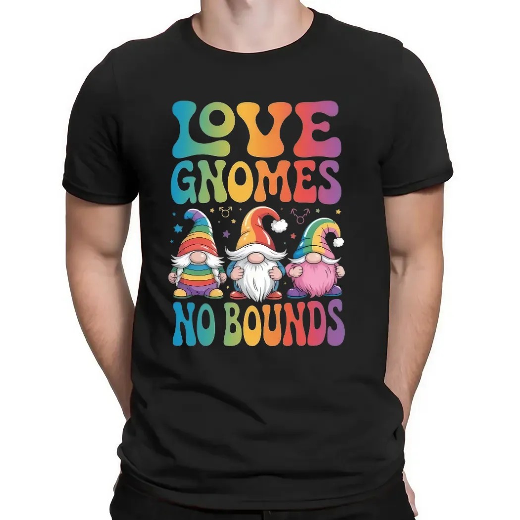 LGBT Love Gnome No Bounds Pride Month Rainbow Gnomies T Shirt