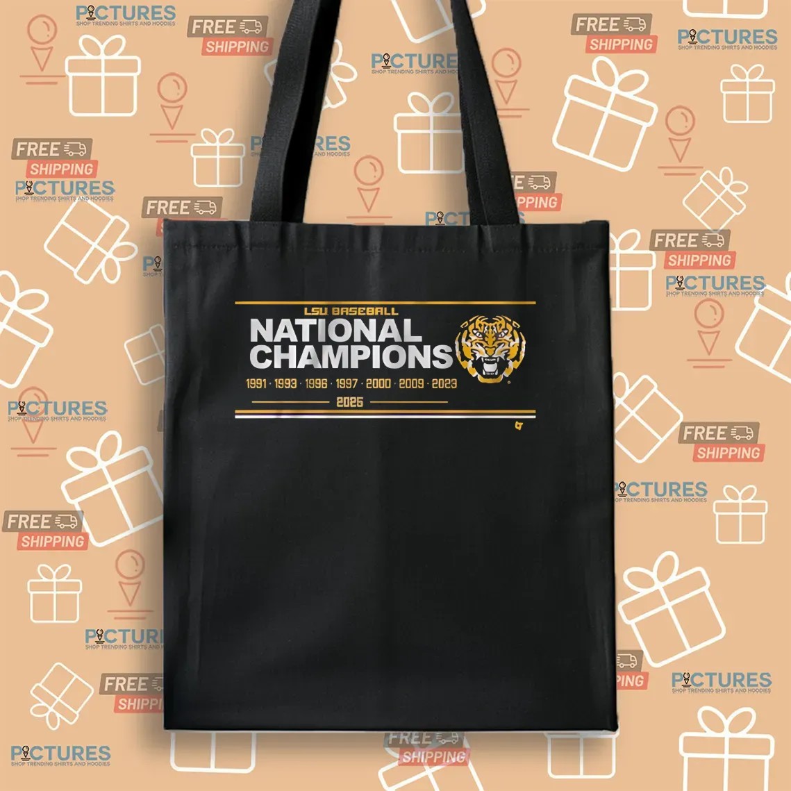 LSU Tigers Baseball 8x National Champions Sign 1991 2025 T Shirt