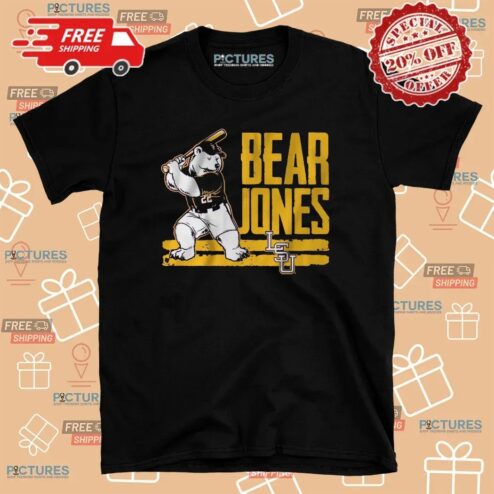 LSU Tigers Baseball Jared Jones Bear T Shirt