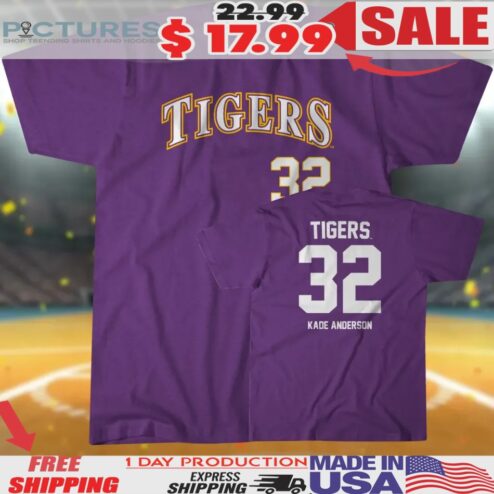 LSU Tigers Baseball Kade Anderson 32 T Shirt