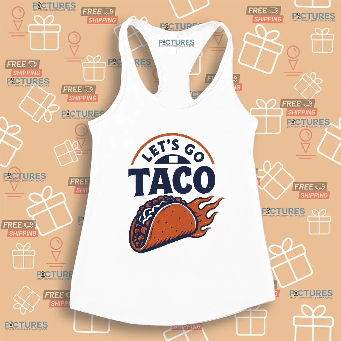 Let's Go Taco Trump Retro Vintage T Shirt