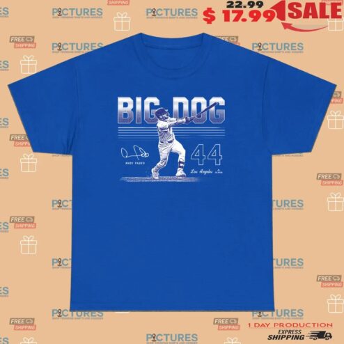 Los Angeles Dodgers Andy Pages Big Dog Signature T Shirt