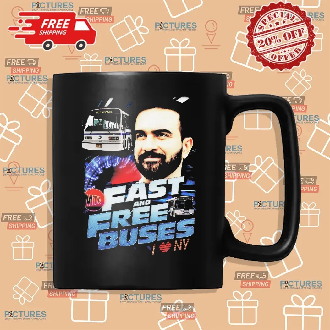 MTA Fast And Free Buses I Love NY Movie Parody T Shirt