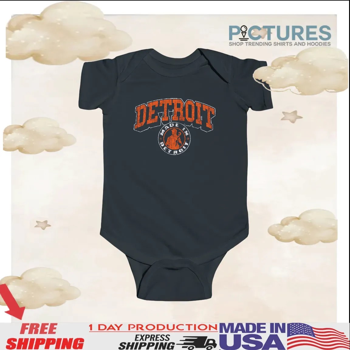 Made in Detroit Vintage Arch Madness T Shirt