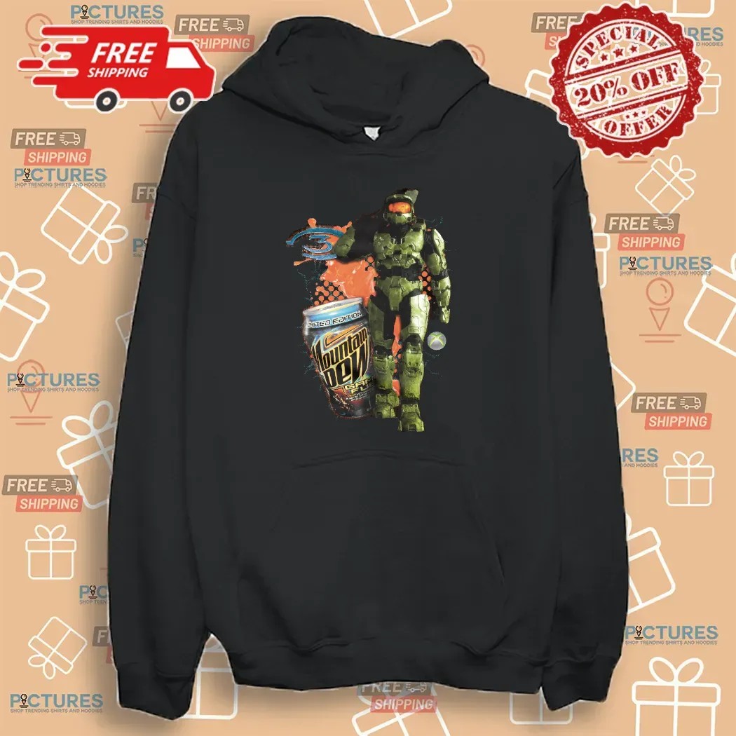 Master Chief Mountain Dew Game Fuel Xbox 360 Era Aesthetic Mashup T Shirt