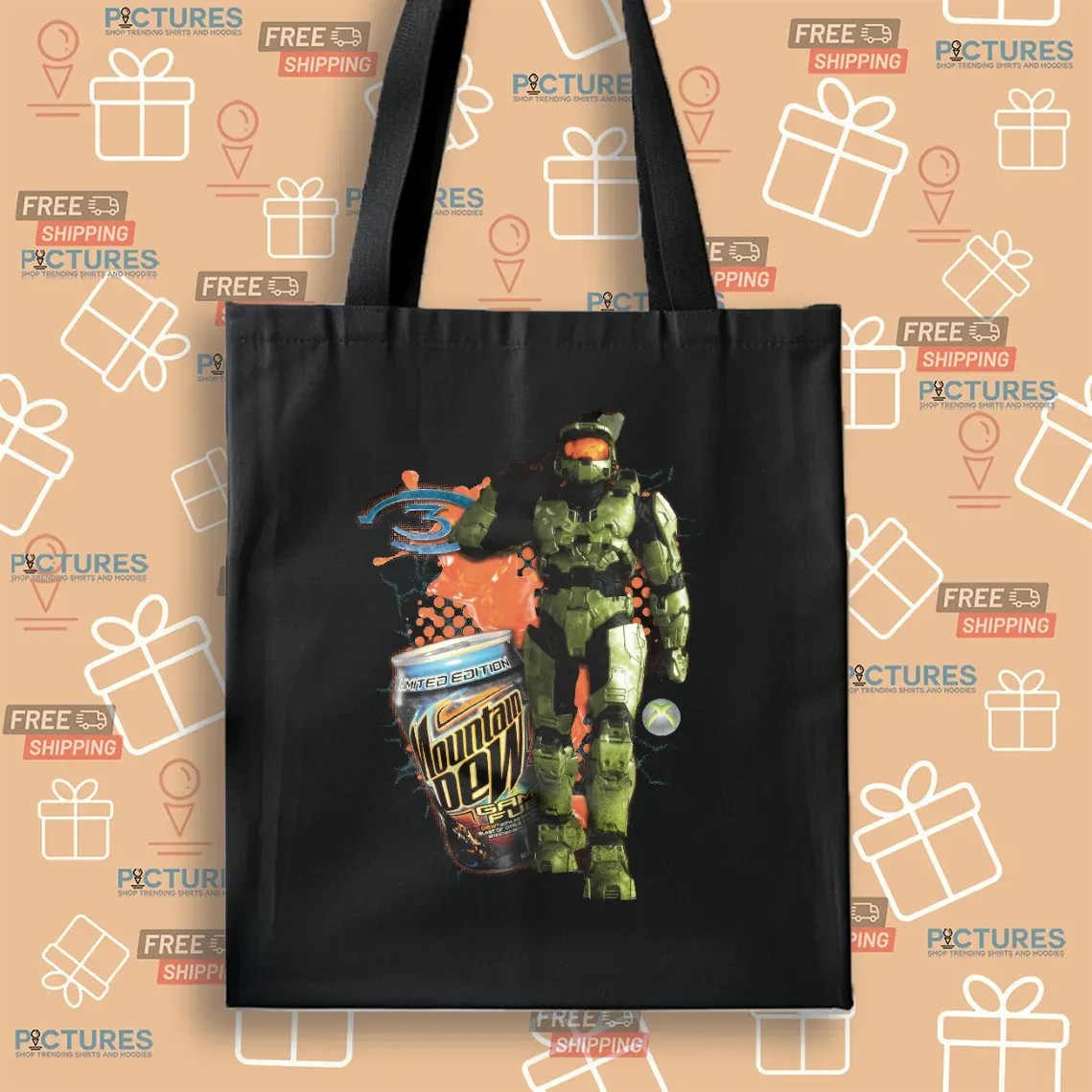 Master Chief Mountain Dew Game Fuel Xbox 360 Era Aesthetic Mashup T Shirt