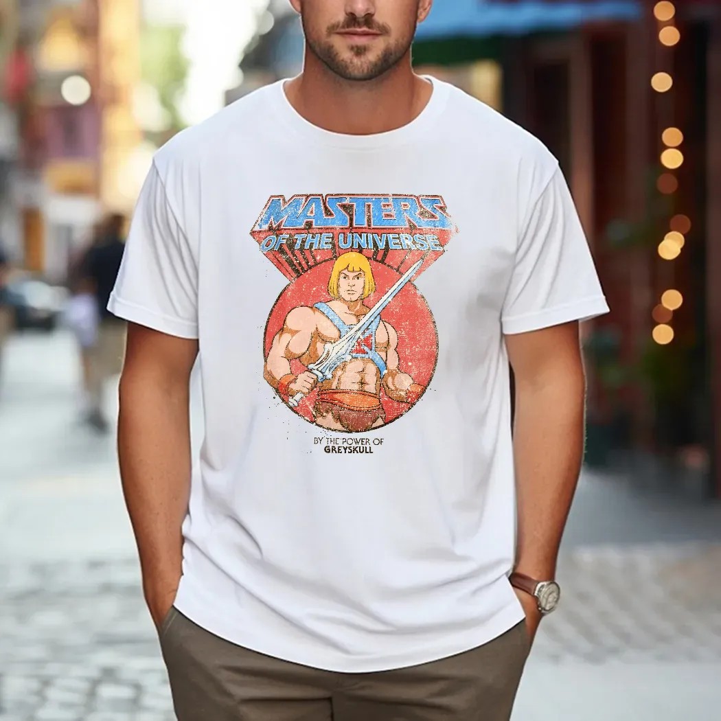 Masters of The Universe He-Man By Power Of Greyskull T Shirt