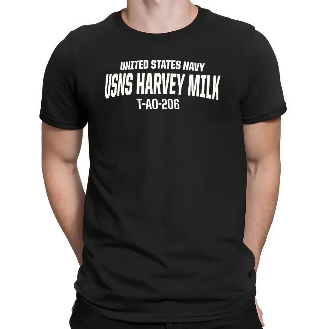 Matt Bomer Wearing United States Navy UNS Harvey Milk T Shirt