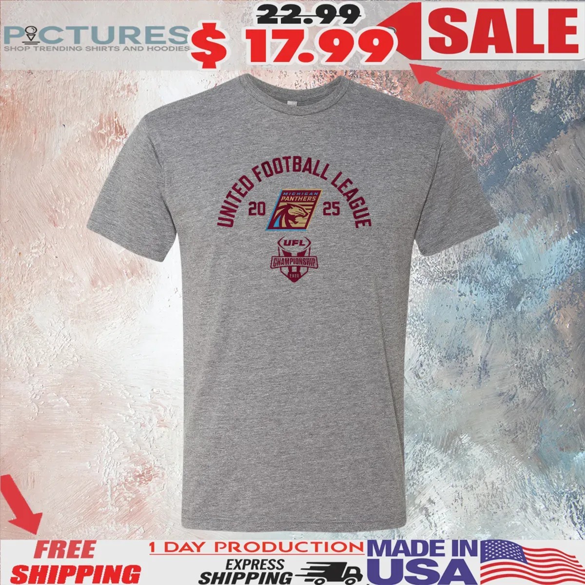 Michigan Panthers United Football League 2025 UFL Championship Game T Shirt