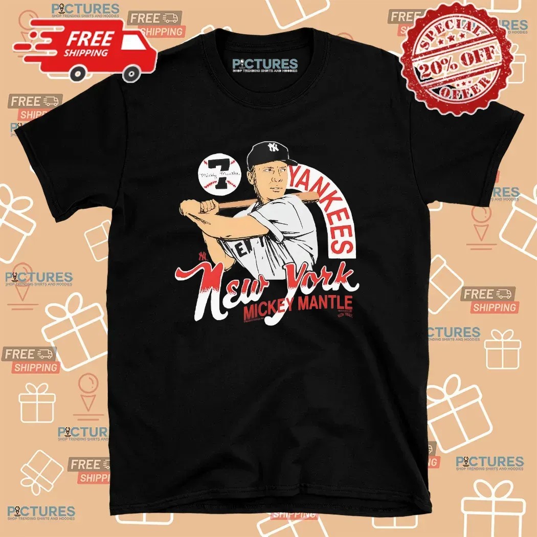 Mickey Mantle New York Yankees Best Player Signature T Shirt