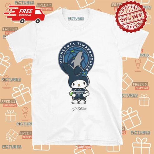 Minnesota Timberwolves Naz Reid Hello Kitty Signature T Shirt