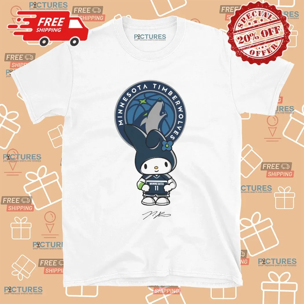 Minnesota Timberwolves Naz Reid Hello Kitty Signature T Shirt