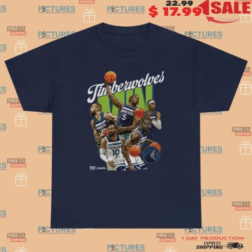 Minnesota Timberwolves Starting 5 Players T Shirt
