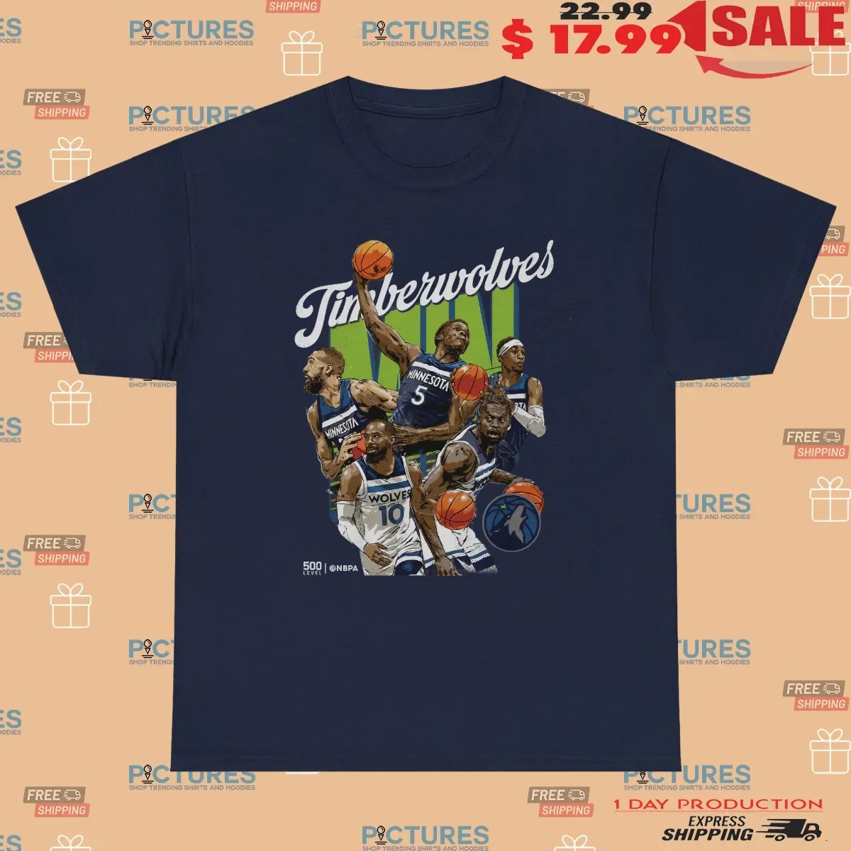 Minnesota Timberwolves Starting 5 Players T Shirt Minnesota Timberwolves Starting 5 Players T Shirt