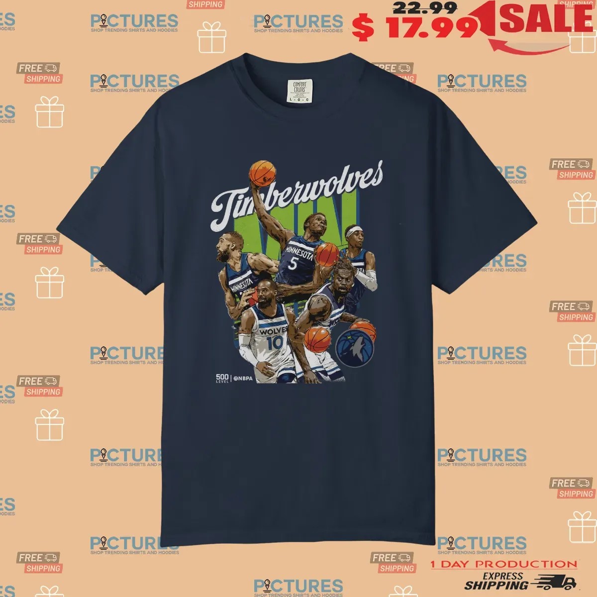 Minnesota Timberwolves Starting 5 Players T Shirt Minnesota Timberwolves Starting 5 Players T Shirt