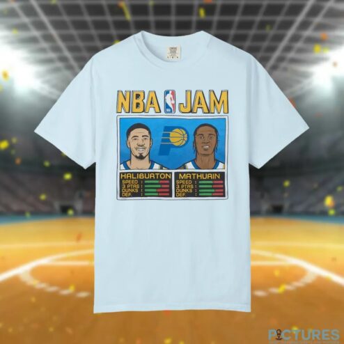 NBA Jam Indiana Pacers Duo Haliburton And Mathurin Arcade Style T Shirt