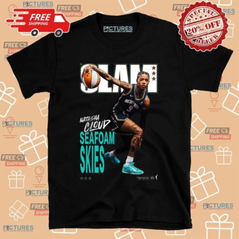 Natasha Cloud New York Liberty Seafoam Skies Magazine SLAM Cover 2025 WNBA Season T Shirt