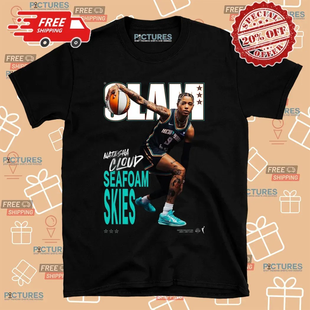 Natasha Cloud New York Liberty Seafoam Skies Magazine SLAM Cover 2025 WNBA Season T Shirt
