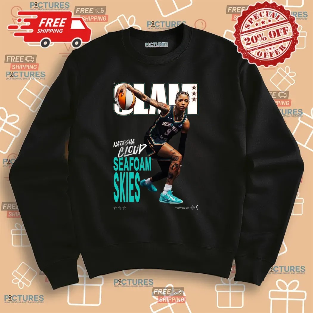 Natasha Cloud New York Liberty Seafoam Skies Magazine SLAM Cover 2025 WNBA Season T Shirt