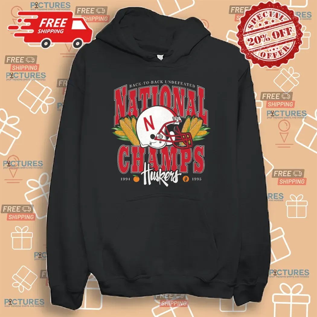 Nebraska Cornhuskers Back To Back Undefeated 1994 And 1995 National Champs T Shirt