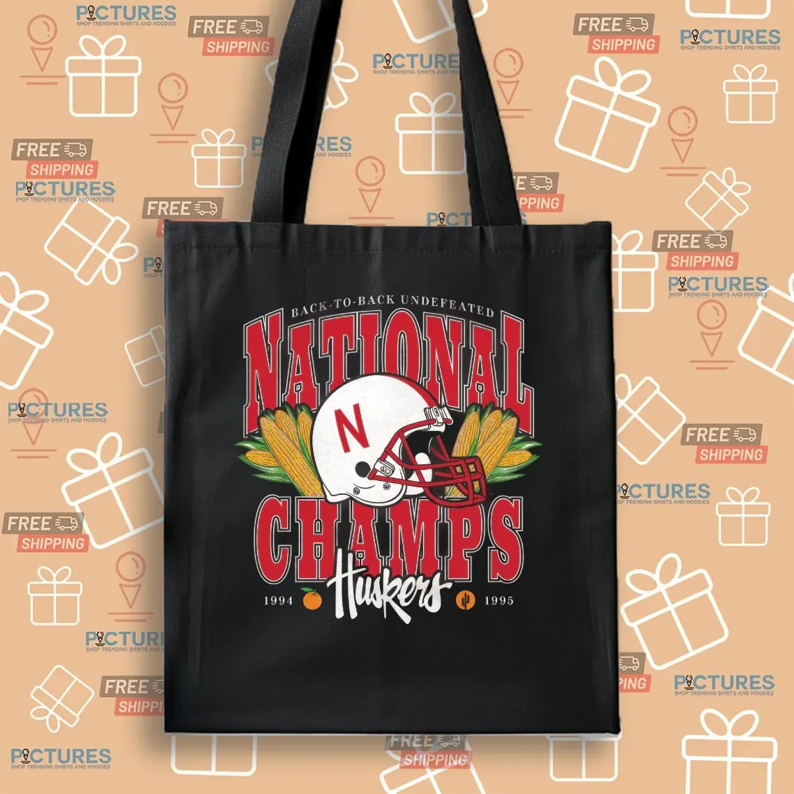 Nebraska Cornhuskers Back To Back Undefeated 1994 And 1995 National Champs T Shirt