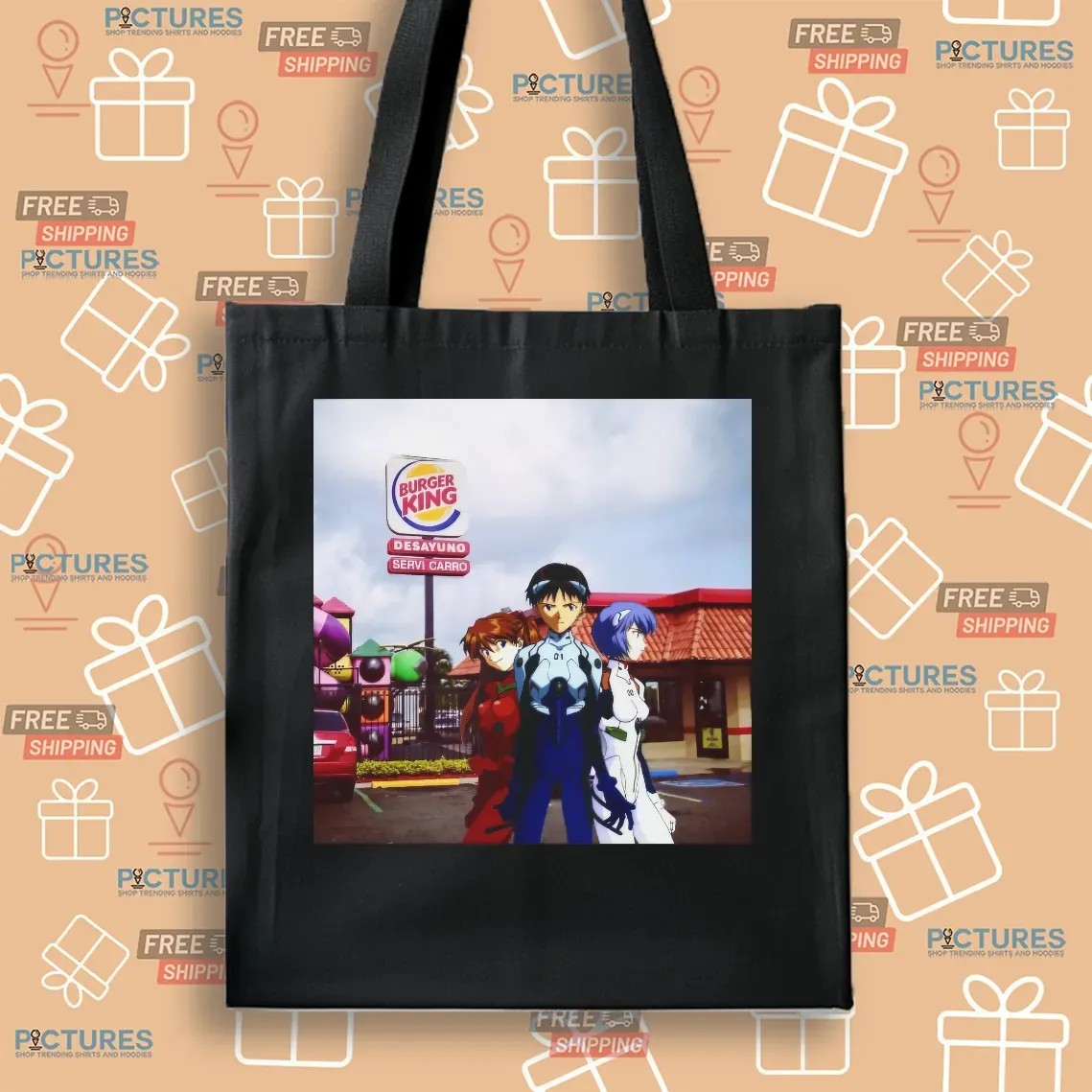 Neon Genesis Evangelion Burger King Rei Asuka Shinji Meme T Shirt