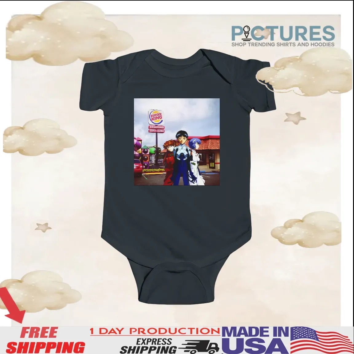 Neon Genesis Evangelion Burger King Rei Asuka Shinji Meme T Shirt