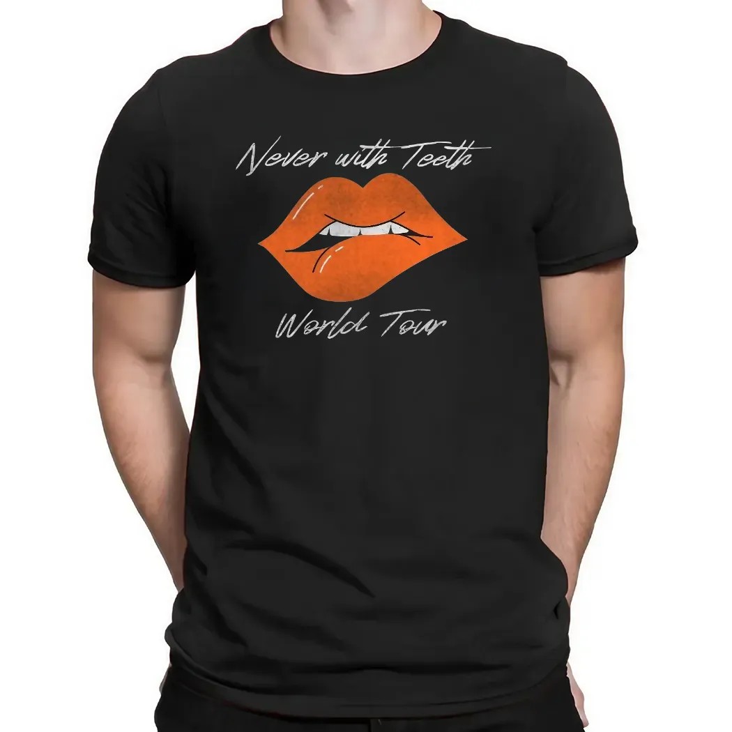 Never With Teeth World Tour 2025 Zack Peter Lip T Shirt