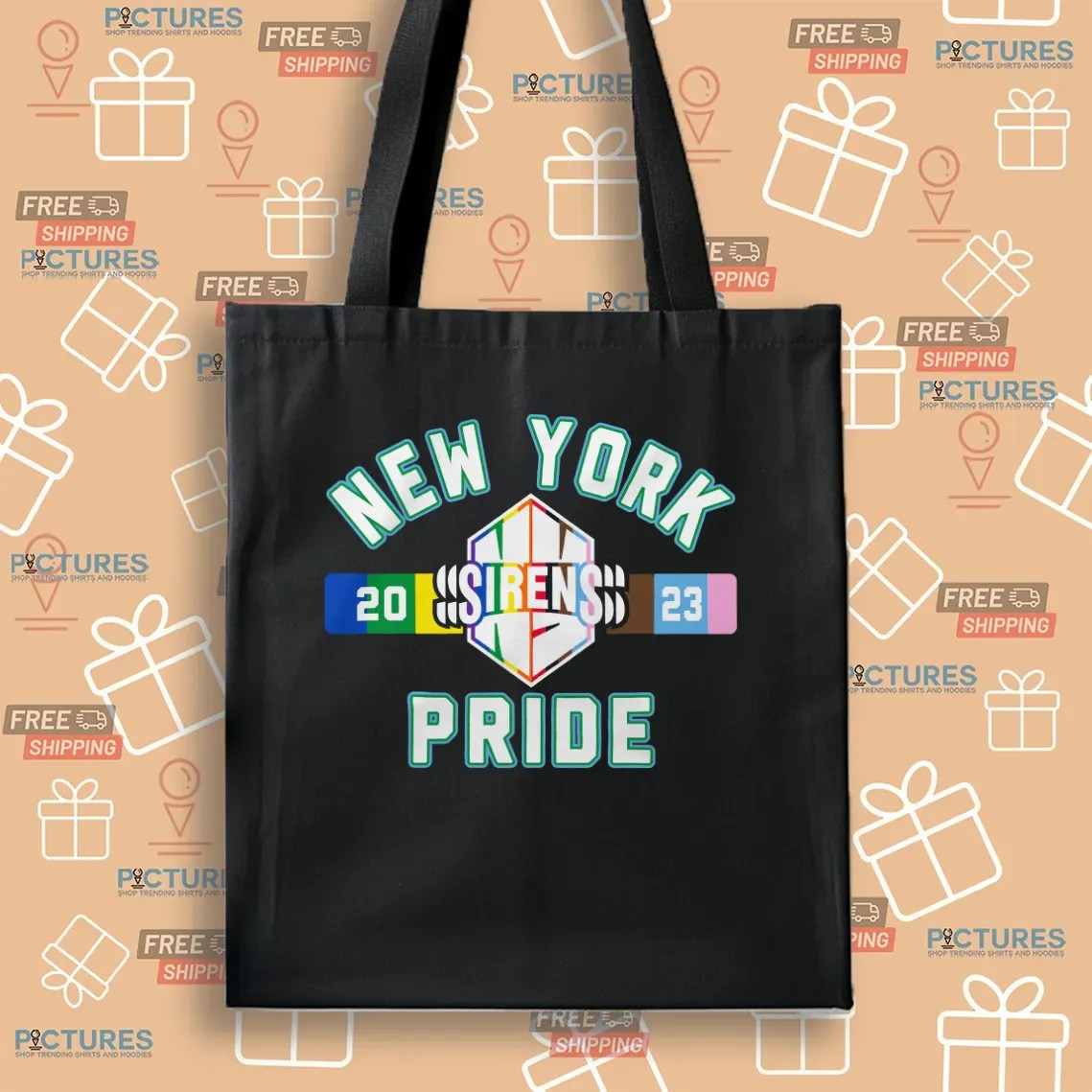 New York Sirens Stadium Issue Pride Vintage T Shirt