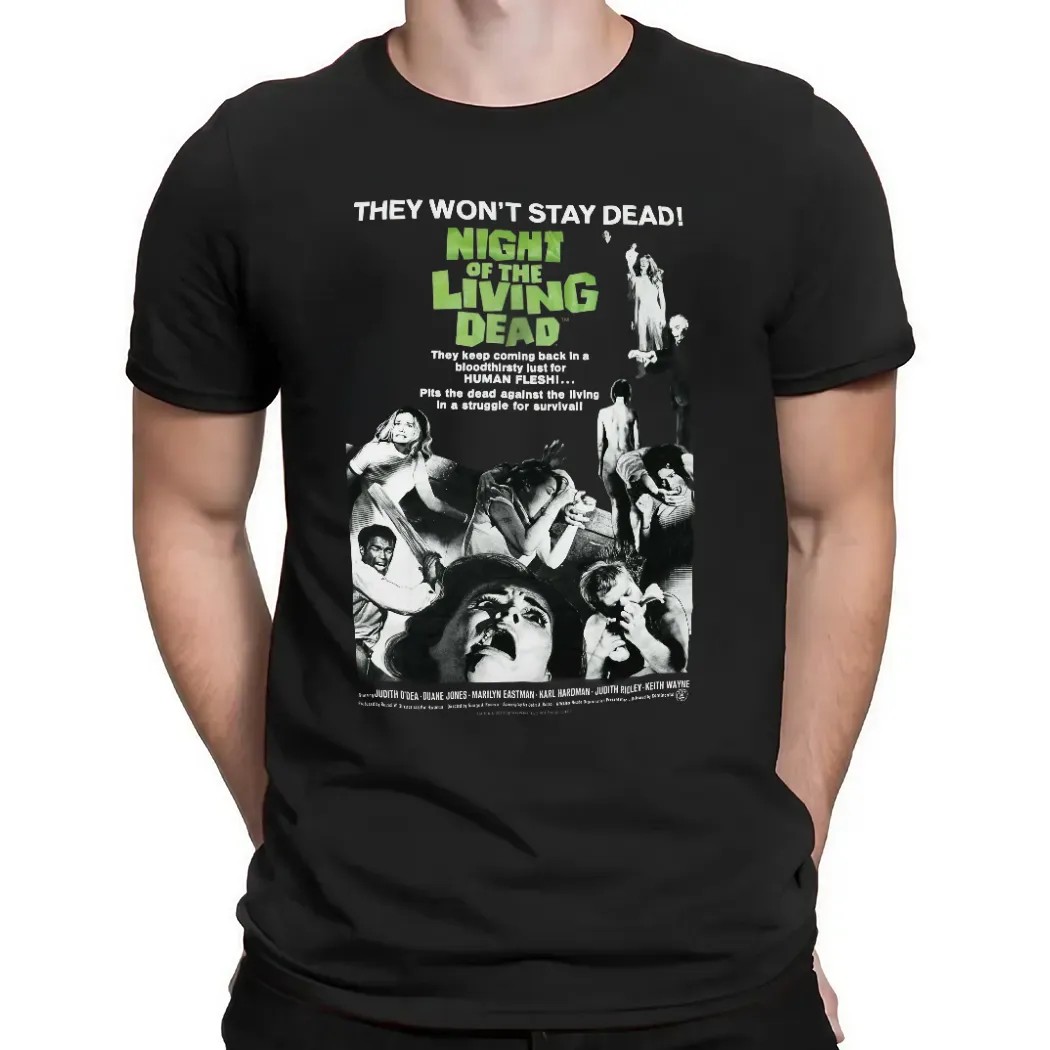 Night Of The Living Dead They Won't Stay Dead Horror Movie T Shirt