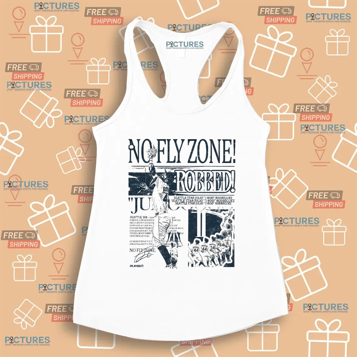 No Fly Zone Robbed Julio Rodriguez Seattle Mariners Headline T Shirt