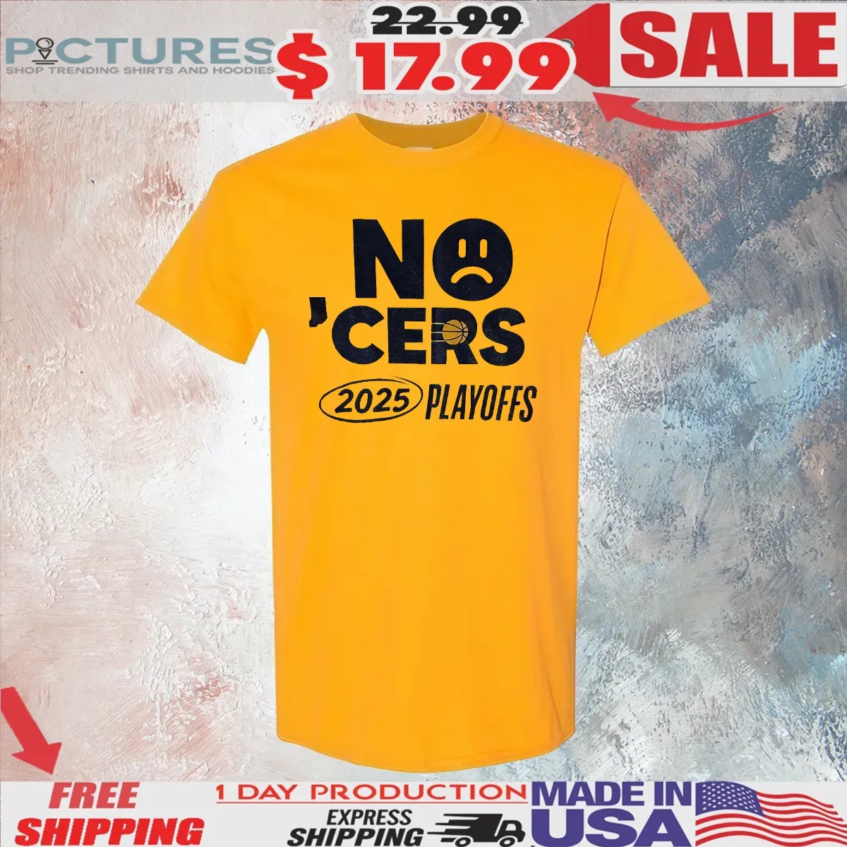 No ‘Cers Sad Emoji Indiana Pacers 2025 Playoffs NBA Finals T Shirt