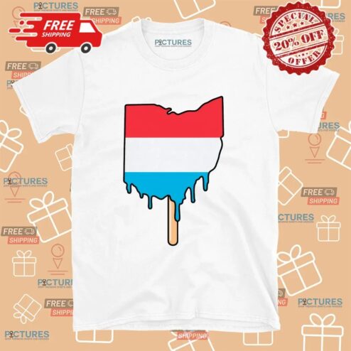 Ohio Popsicle Keep It Cool Map Ice Scream T Shirt