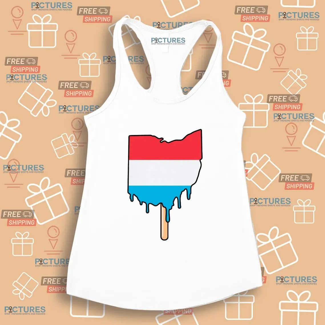 Ohio Popsicle Keep It Cool Map Ice Scream T Shirt Ohio Popsicle Keep It Cool Map Ice Scream T Shirt