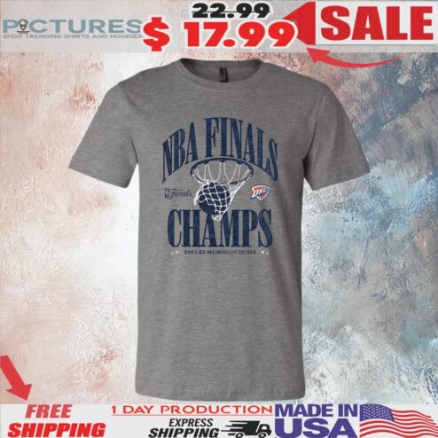 Oklahoma City Thunder 2025 Finals Champions Playoff Fade Away T Shirt