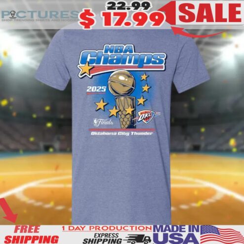 Oklahoma City Thunder 2025 NBA Champions Stars T Shirt