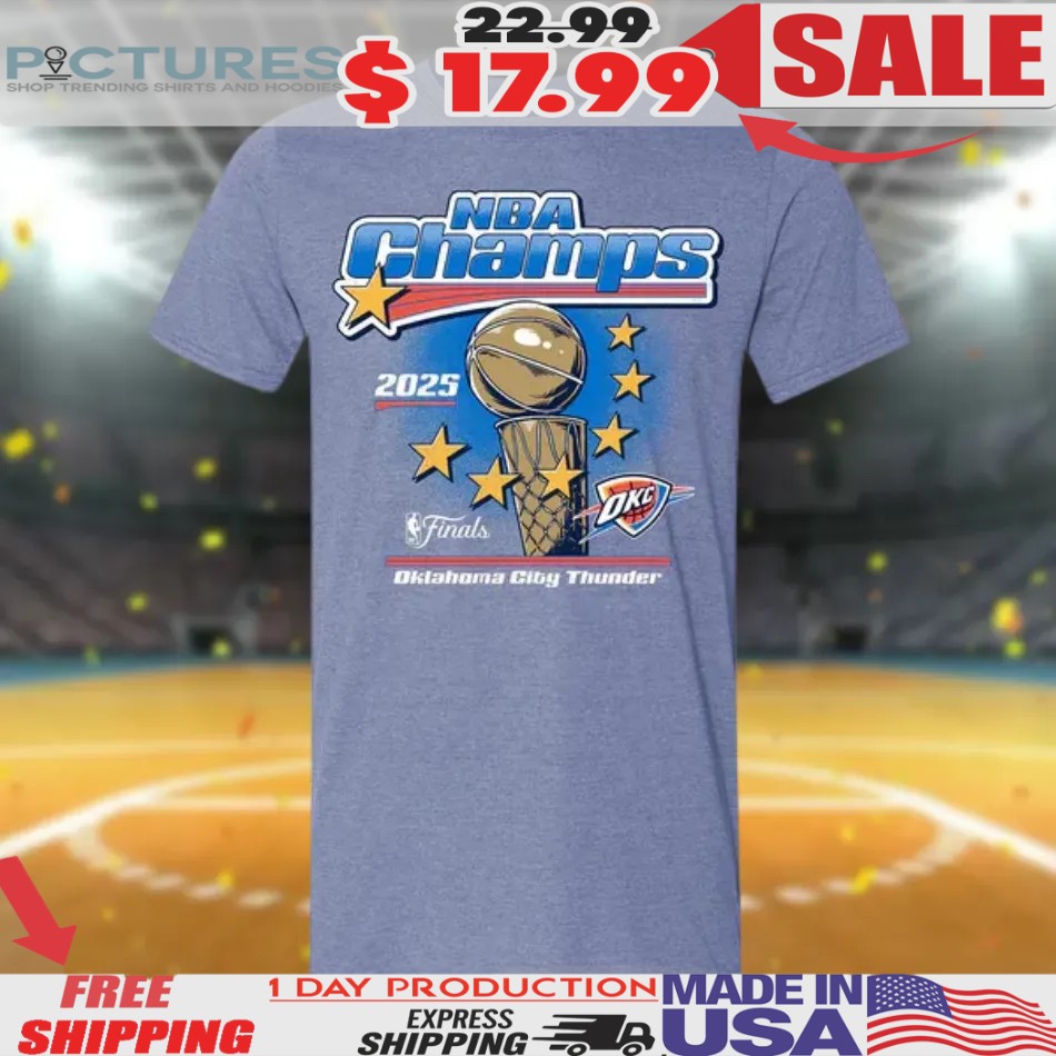 Oklahoma City Thunder 2025 NBA Champions Stars T Shirt