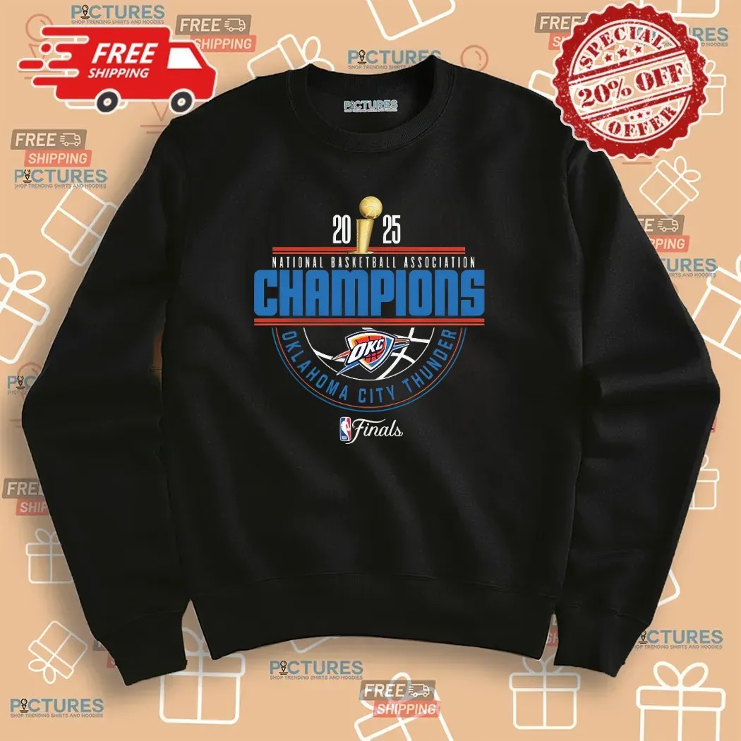 Oklahoma City Thunder 2025 National Basketball Association Champions Finals Arch T Shirt