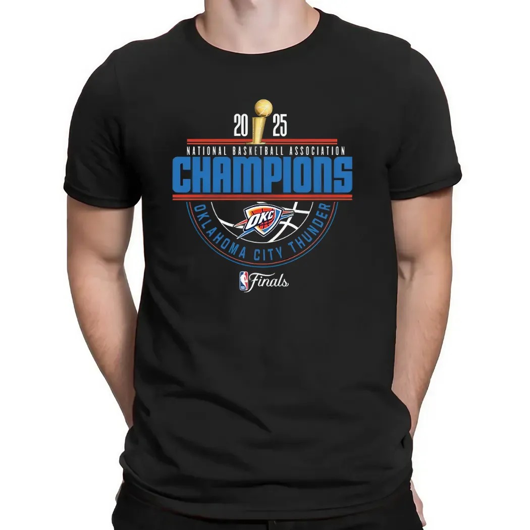 Oklahoma City Thunder 2025 National Basketball Association Champions Finals Arch T Shirt