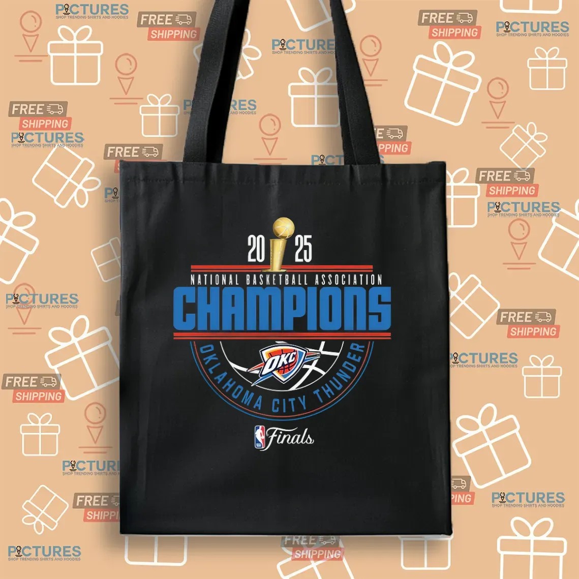 Oklahoma City Thunder 2025 National Basketball Association Champions Finals Arch T Shirt