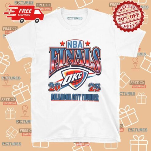 Oklahoma City Thunder 2025 Nba Finals Stars Arch Logo T Shirt