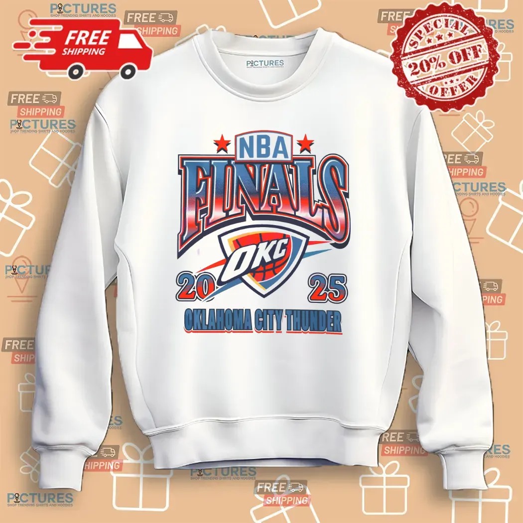 Oklahoma City Thunder 2025 Nba Finals Stars Arch Logo T Shirt