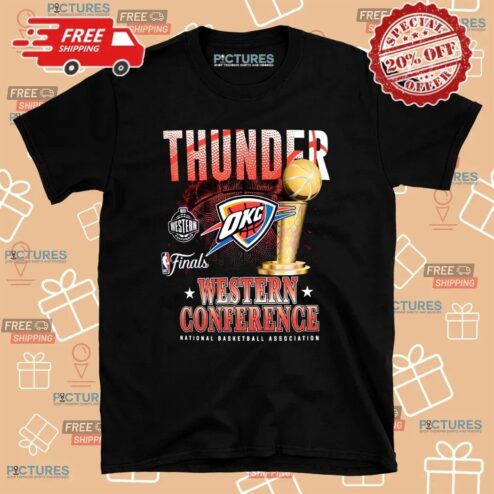 Oklahoma City Thunder 2025 Western Conference Champions NBA Finals Trophy T Shirt