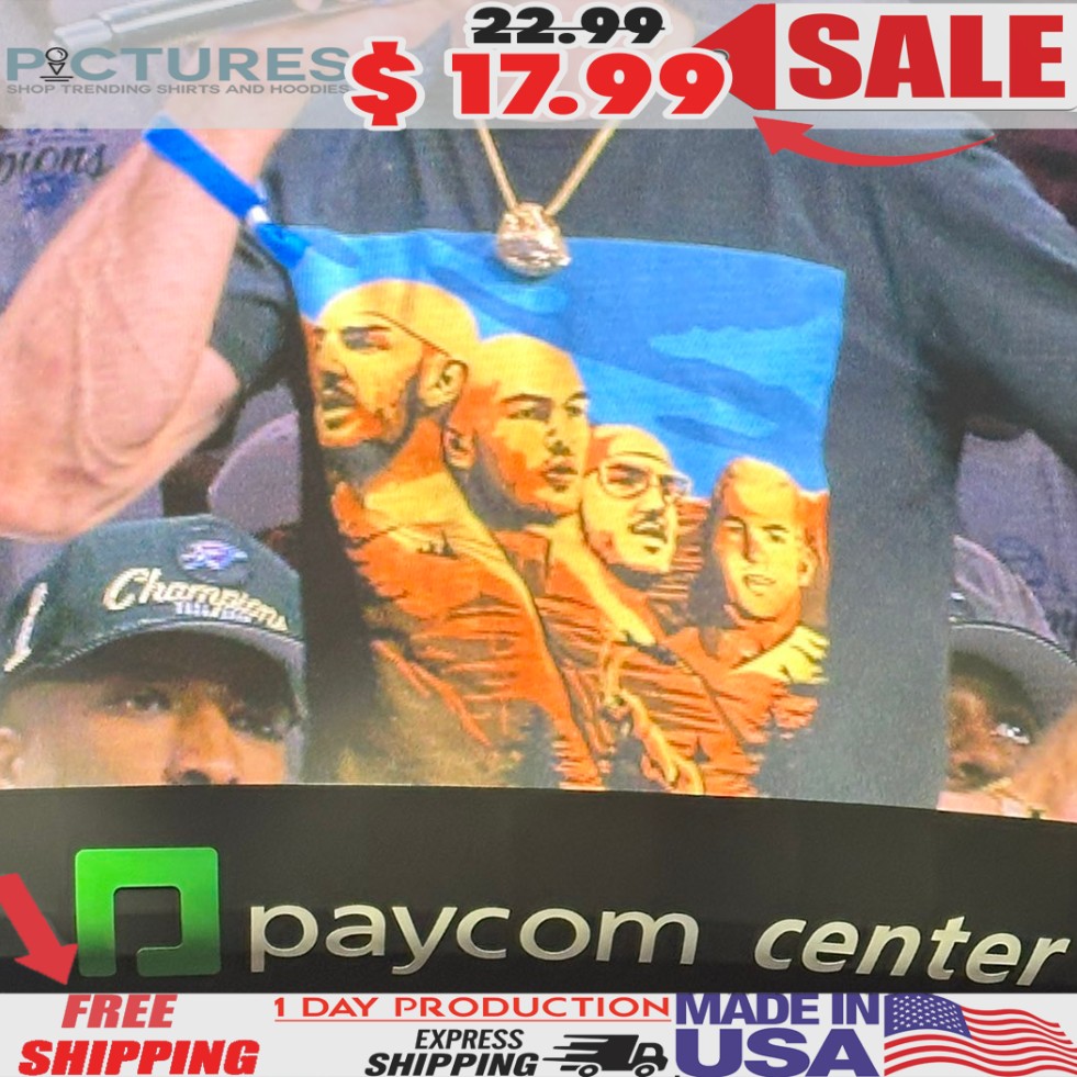 Oklahoma City Thunder Alex Caruso Wearing Mount Rushmore With His Face T Shirt Oklahoma City Thunder Alex Caruso Wearing Mount Rushmore With His Face T Shirt