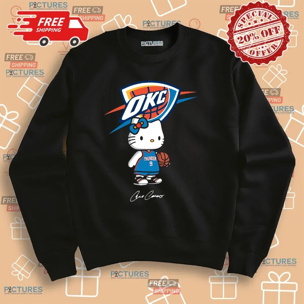 Oklahoma City Thunder Caruso Hello Kitty Signature T Shirt Oklahoma City Thunder Caruso Hello Kitty Signature T Shirt