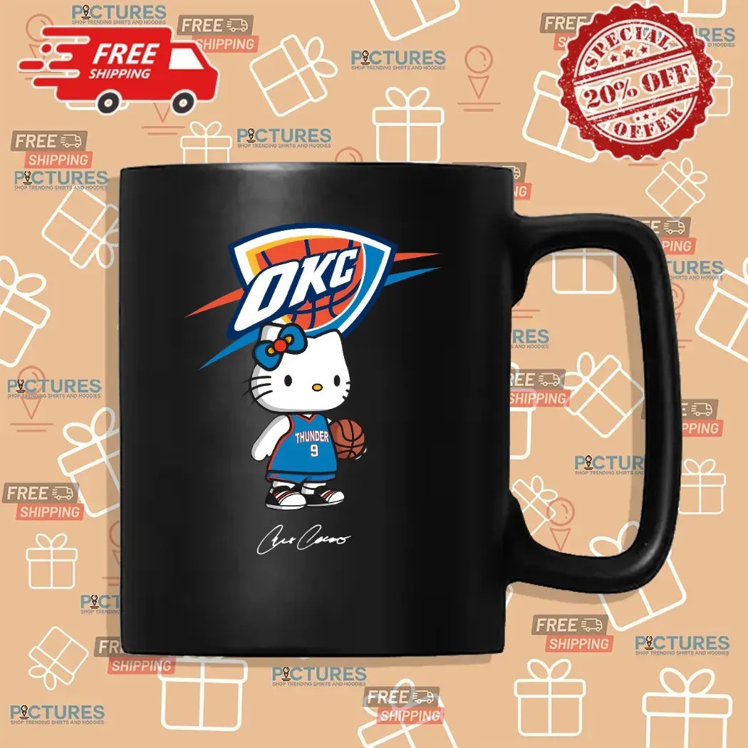 Oklahoma City Thunder Caruso Hello Kitty Signature T Shirt Oklahoma City Thunder Caruso Hello Kitty Signature T Shirt