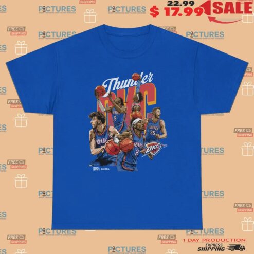 Oklahoma City Thunder Starting 5 Players NBA Finals Game T Shirt